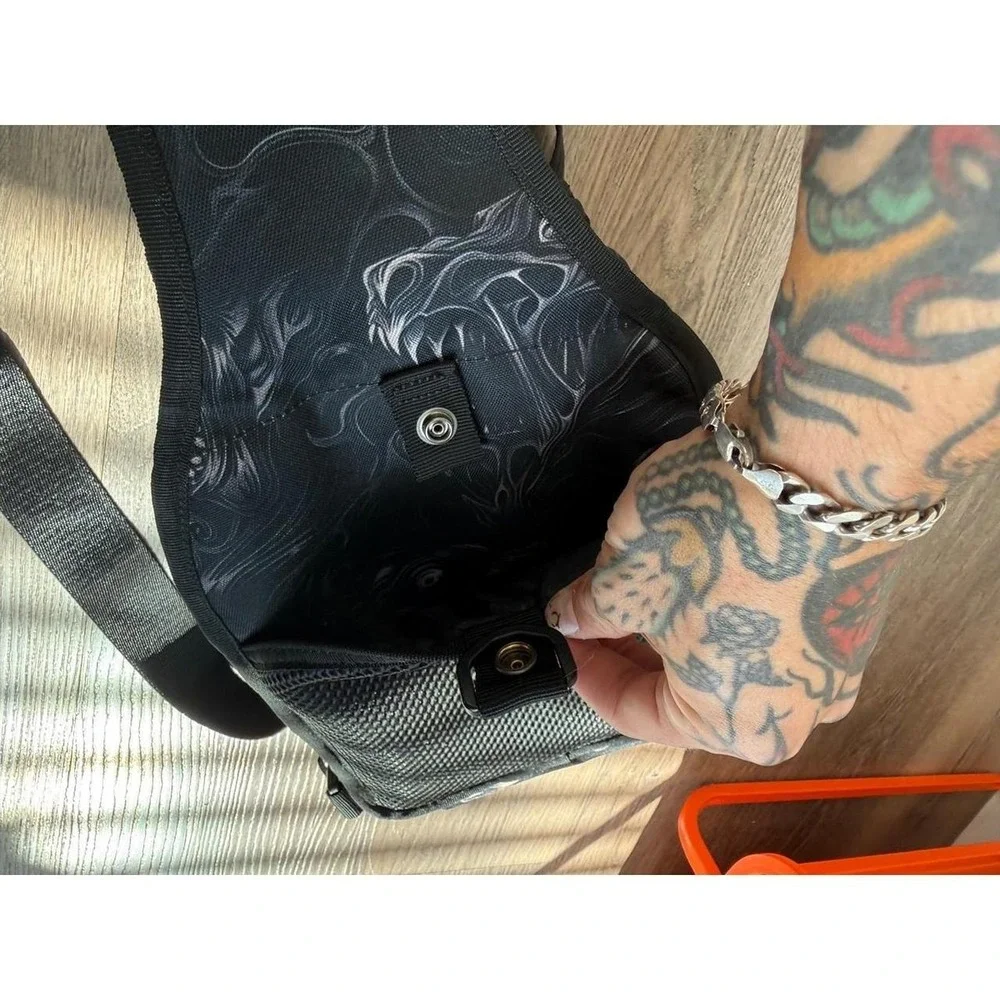 Wolfpak 9L Sling Bag Black Grey Pattern Tactical Gym Everyday Carry Bag
